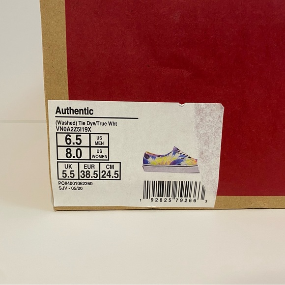 Vans Authentic Washed Tie Dye Sneakers - Picture 6 of 8